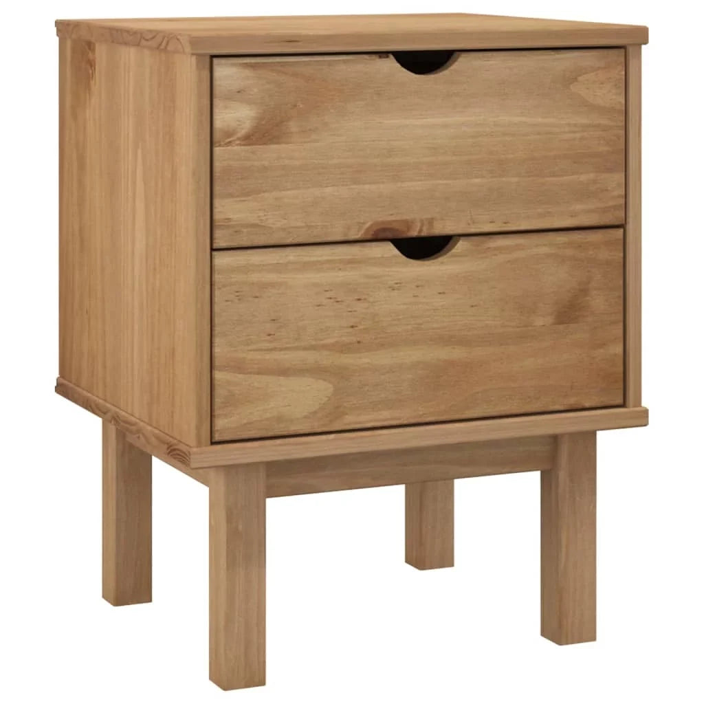 Htovila Bedside Cabinet  18.1"x15.6"x22.4" Solid Wood Pine