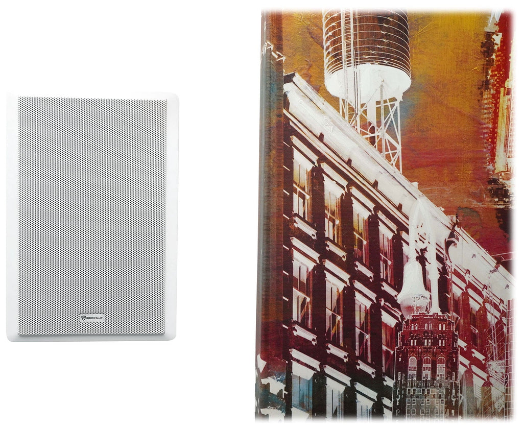 6-Zone Amplifier+4  Pendant+6 Slim White Wall Speakers 4 Restaurant/Bar/Cafe