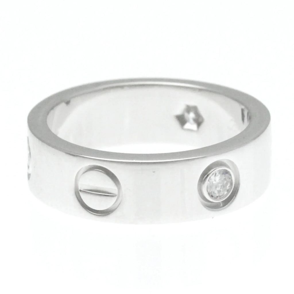 Pre-Owned Cartier Love Love Ring White Gold (18K) Fashion Diamond Band Ring Silver (Good)