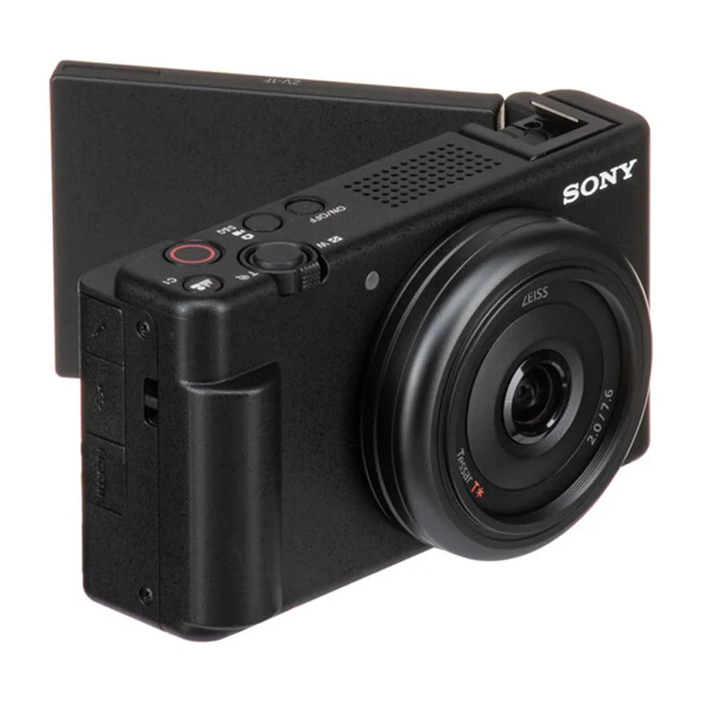 Sony -1F Vlogging Camera (Black) with 2 Pack SanDisk 64GB Memory Card + Tripod + Case + ZeeTech Accessory Bundle