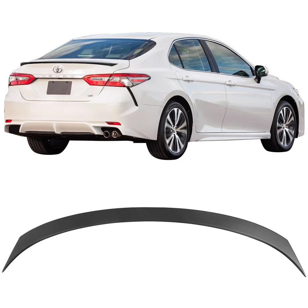 Ikon Motorsports Compatible with 18-23 Toyota Camry  Style Flush Mount Rear Trunk Spoiler Wing 2018 2019 2020 2021