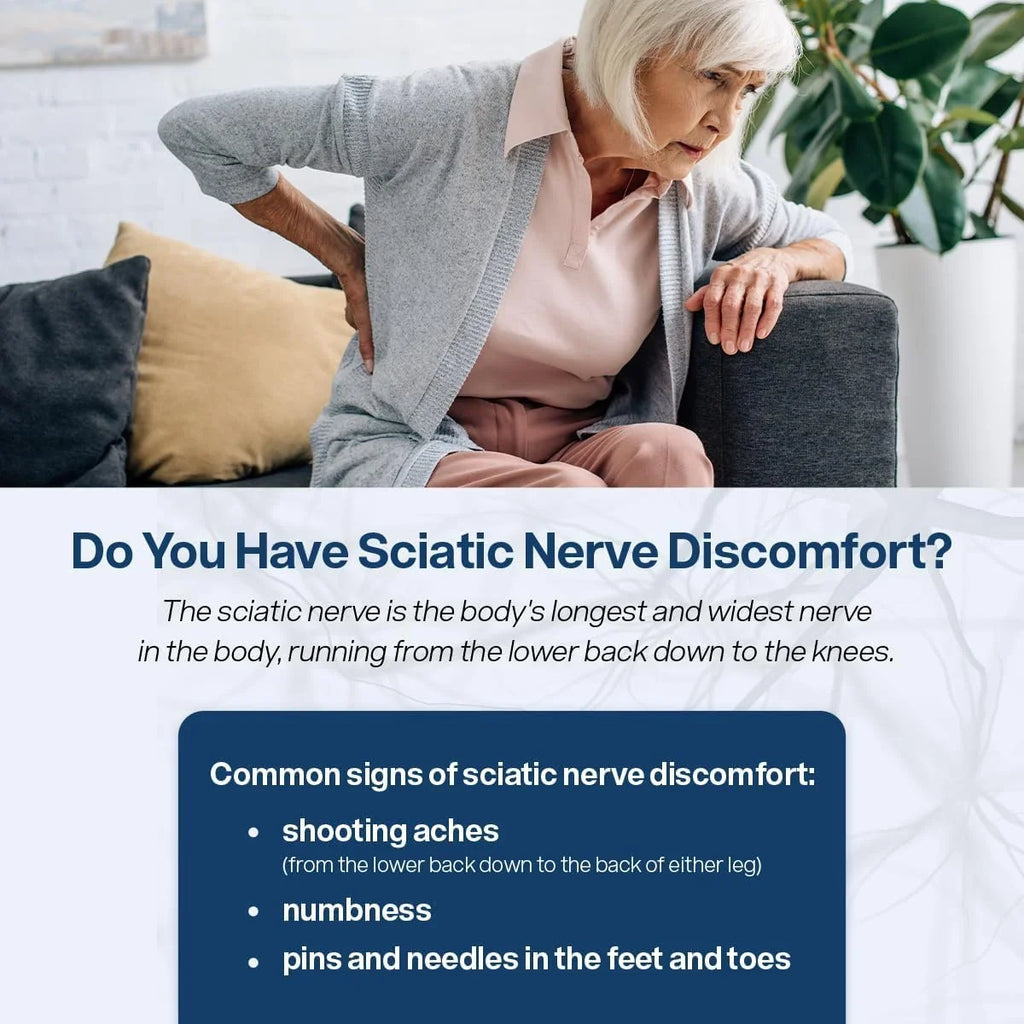 SciatiEase Sciatic Nerve Health Support - Supplement with AlphaPalm, Pea, Vitamin  Complex, Alpha Lipoic Acid 300mg - 120 Capsules - Nerve Support Formula