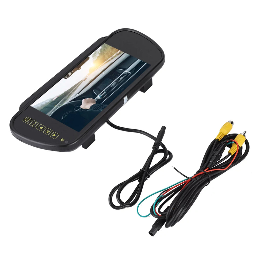 Durlclth Rearview Mirror-7inch Car Rearview Mirror  Auto Dimming Monitor Rear View Camera With Bracket