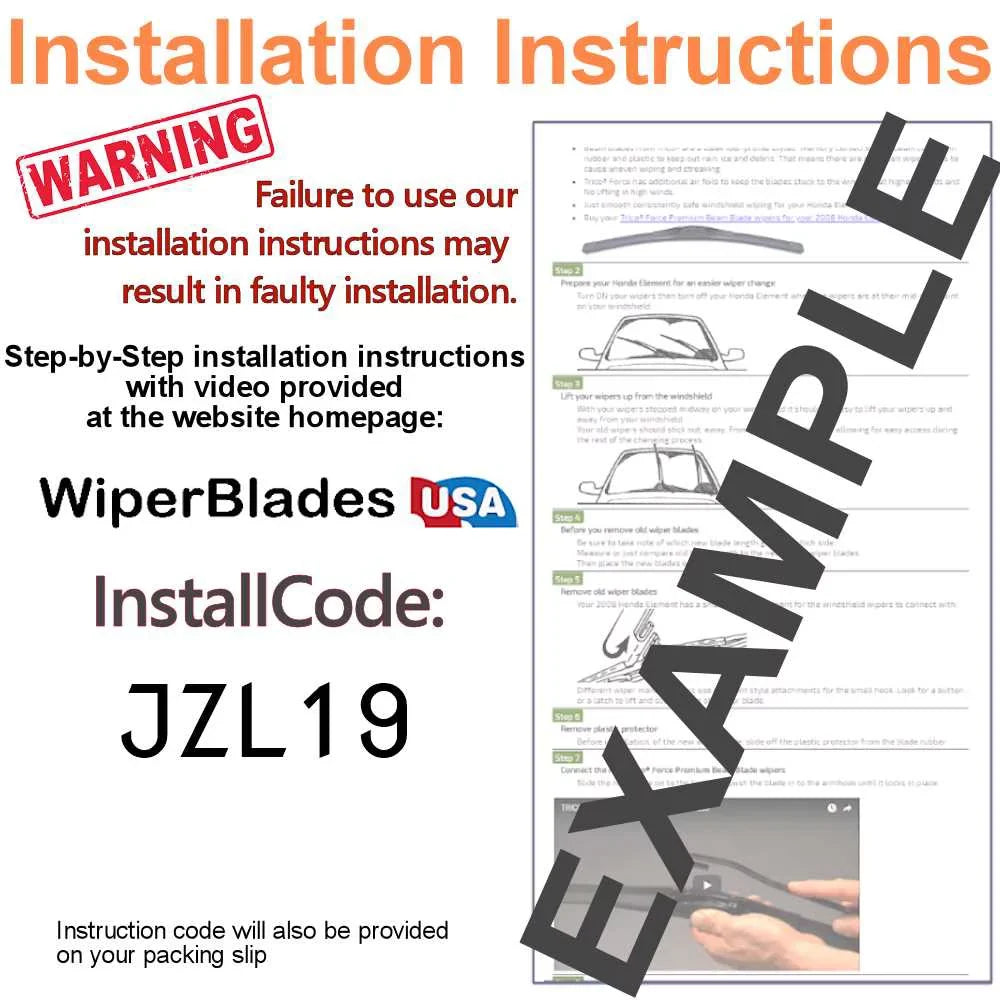 2019 Cadillac  Beam Blade Wipers (Set of 3) w/Rear Wiper