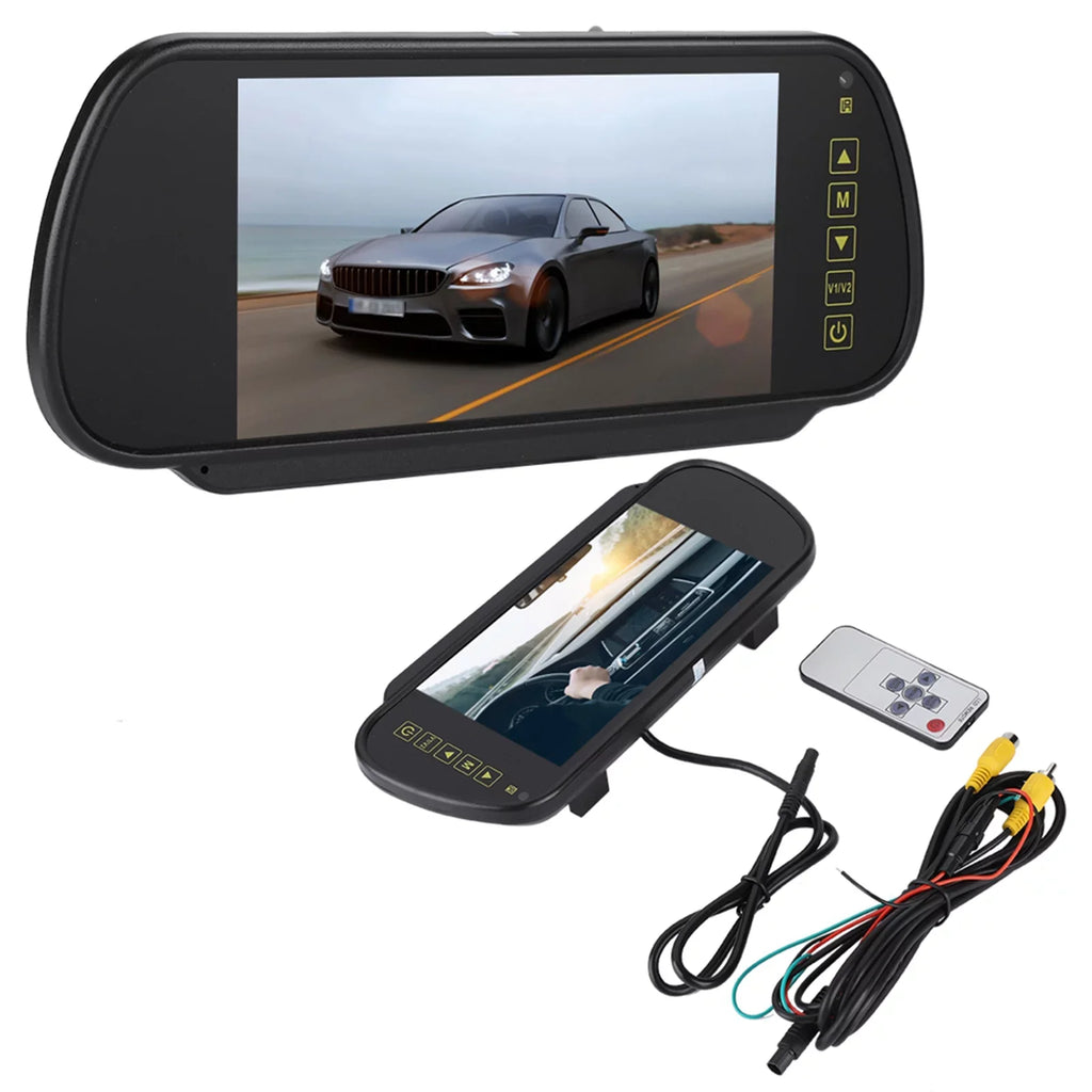 Durlclth Rearview Mirror-7inch Car Rearview Mirror  Auto Dimming Monitor Rear View Camera With Bracket