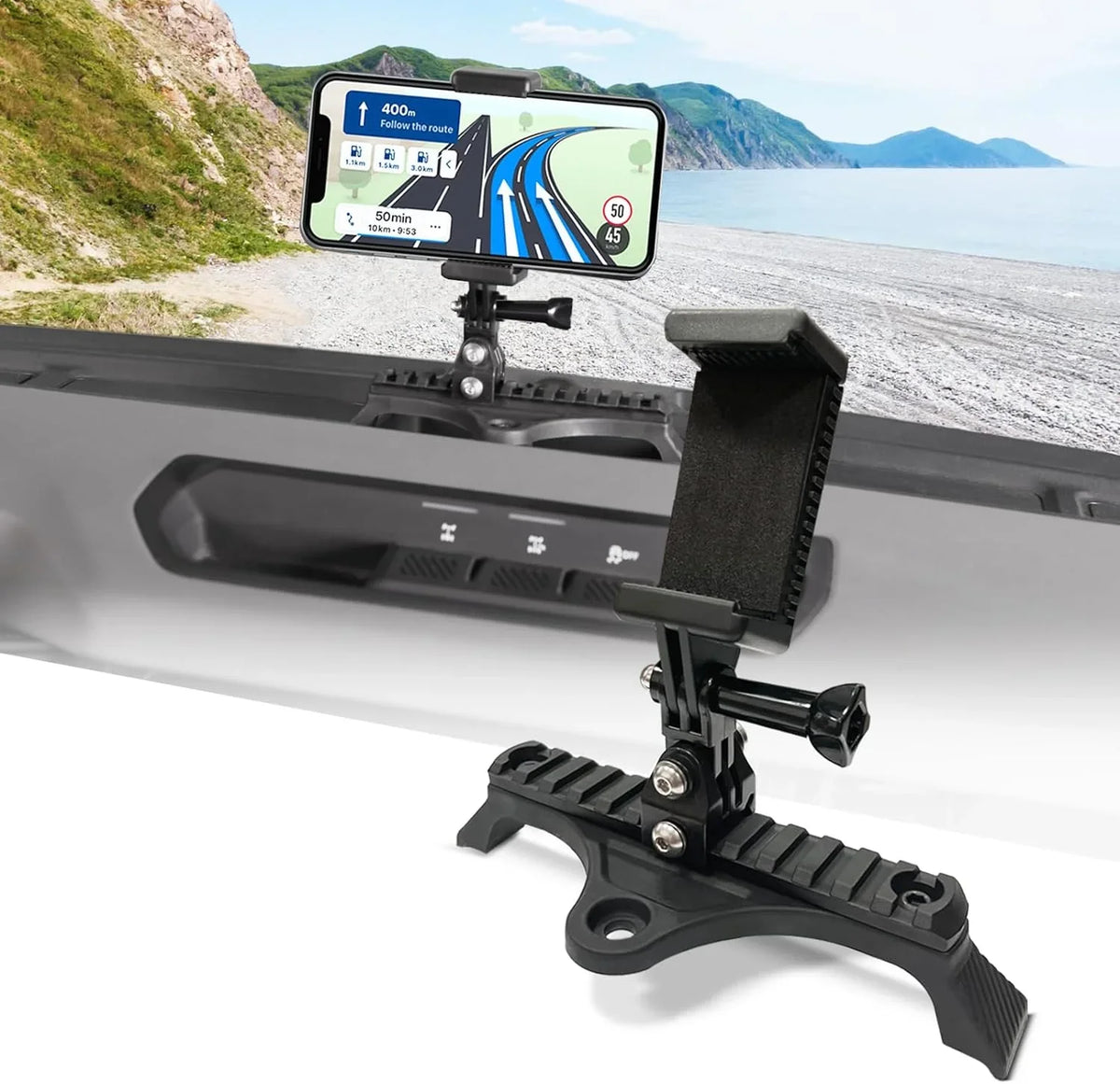 for Ford Bronco Picatinny Rail Phone Holder with Locking Action Dash Phone Mount Adapter,  Base Platform