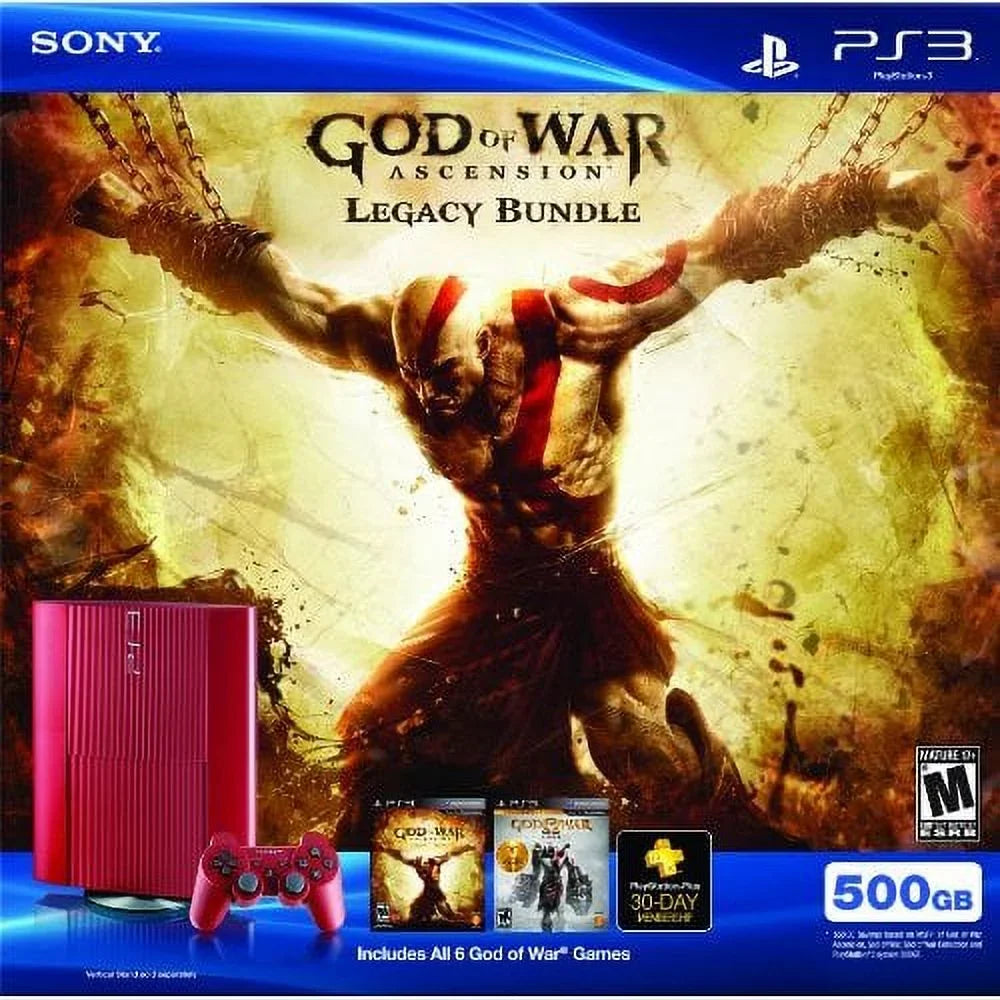 Restored  Red 500  God Of War Ascension Legacy Bundle (Refurbished)