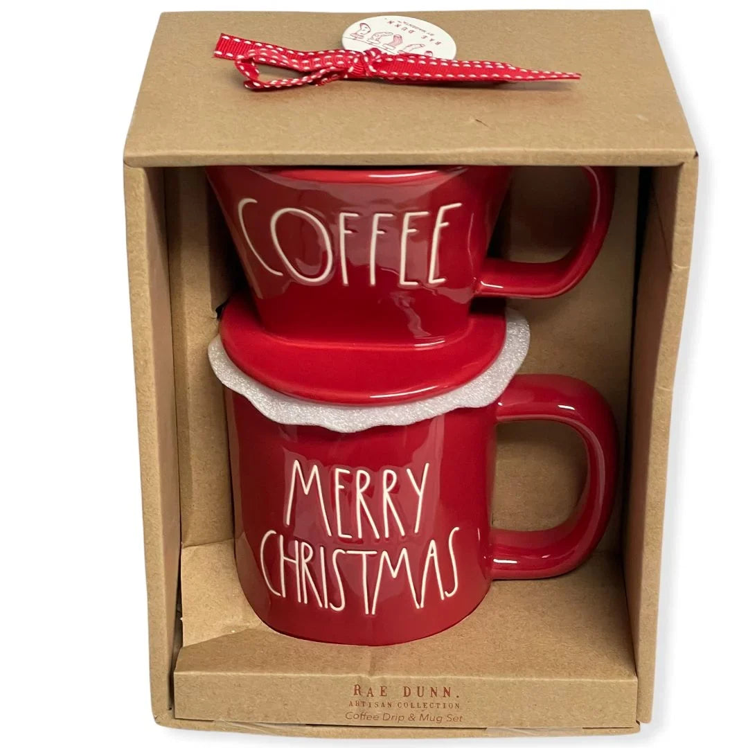 Rae Dunn Coffee Pour Over Drip   Mug Gift Set