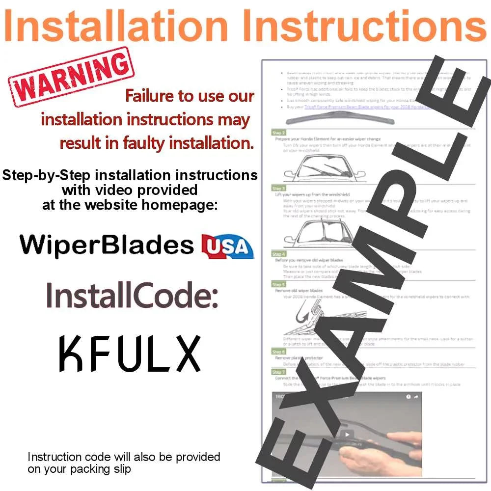 2018 Honda - Beam Wiper Blades Wipers  (Set of 3) w/Rear Wiper