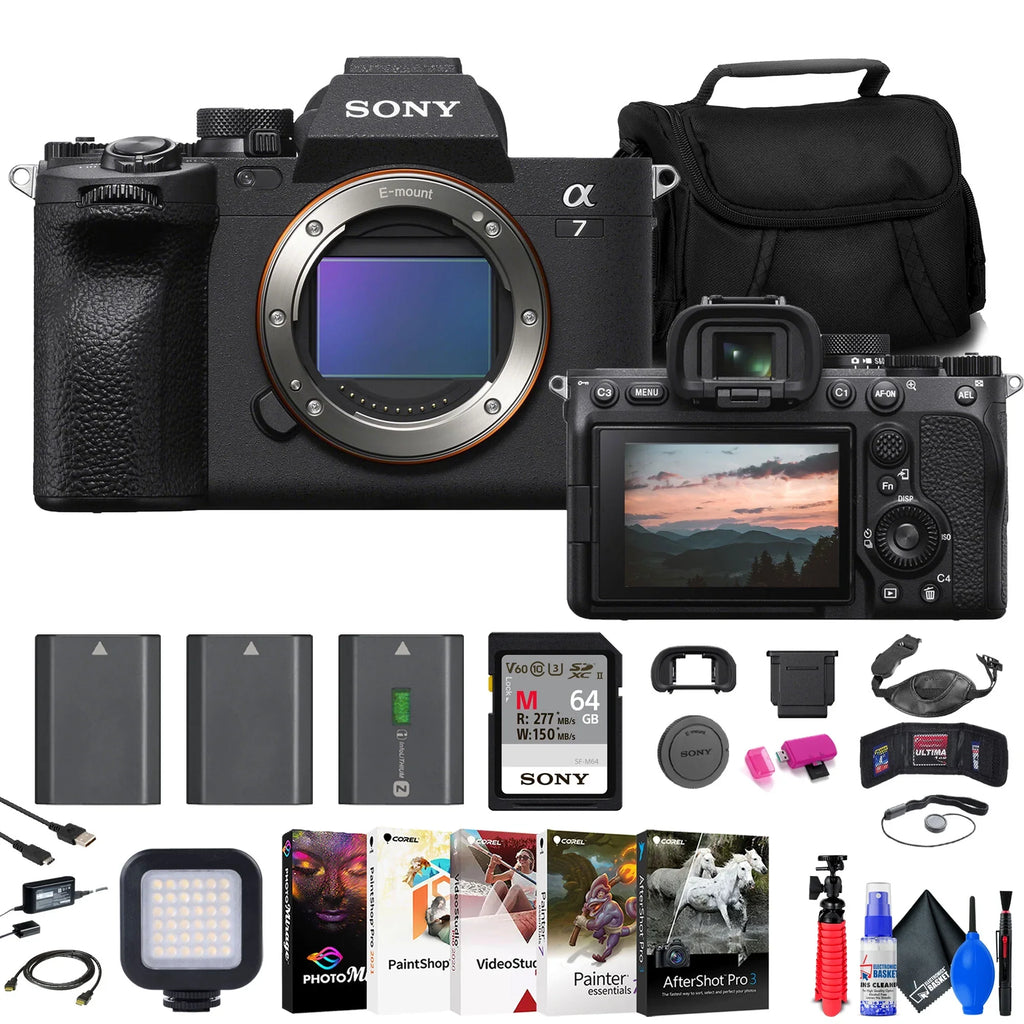 Sony a7  Mirrorless Camera + 64GB Card + Bag + 2 x - + More