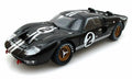 1966 Ford -40   #2, Black w/ Silver Stripes - Shelby   - 1/18 Scale Diecast Model Toy Car