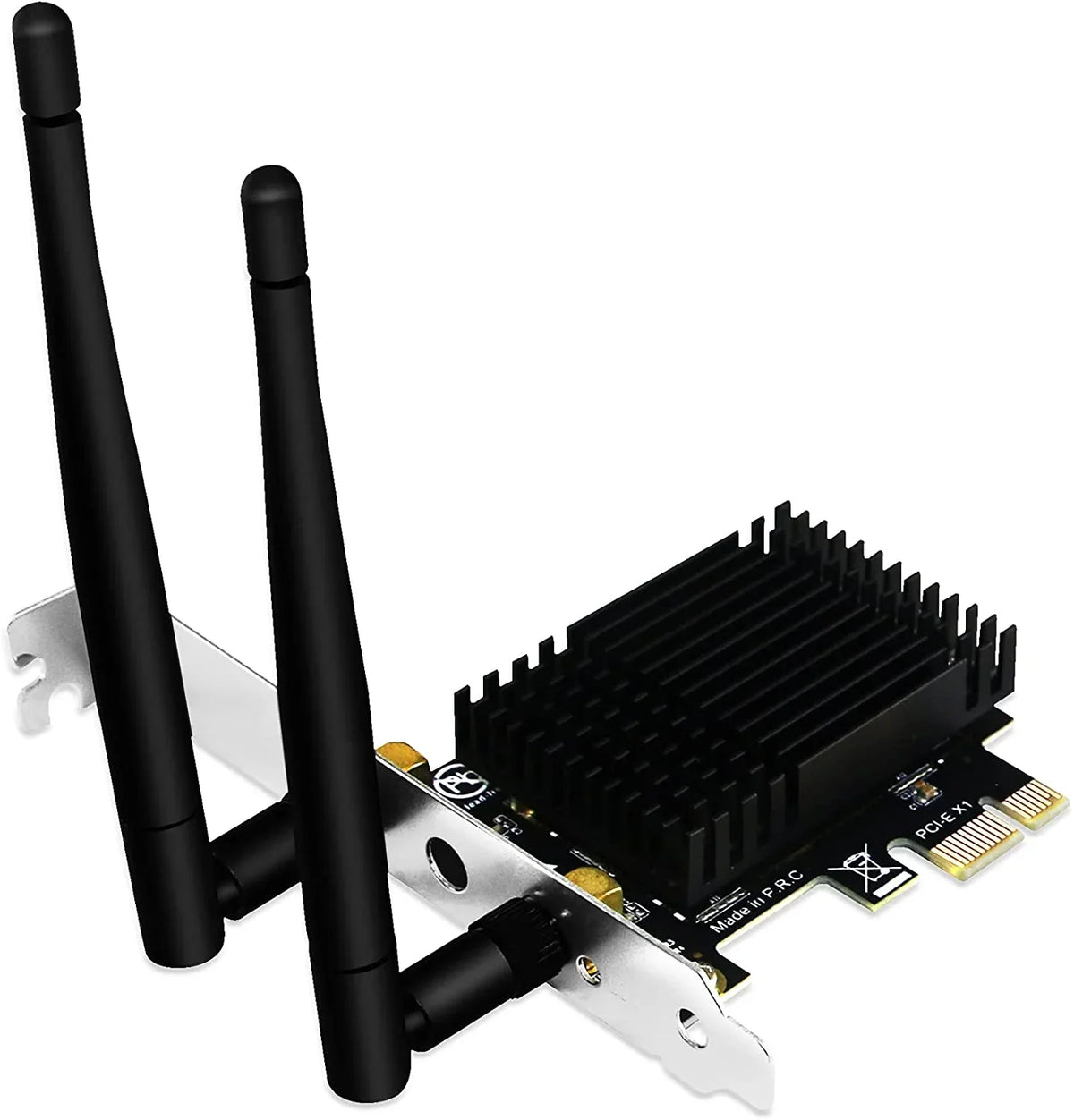 Wireless  Dual Band 1200Mbps 2.4GHz 300Mbps 5GHz 867Mbps  Express WiFi Card for Windows 7 8 8.1 10 Server (32/64bit) Desktop PCs- Beamformee,- and Heatsink Technology