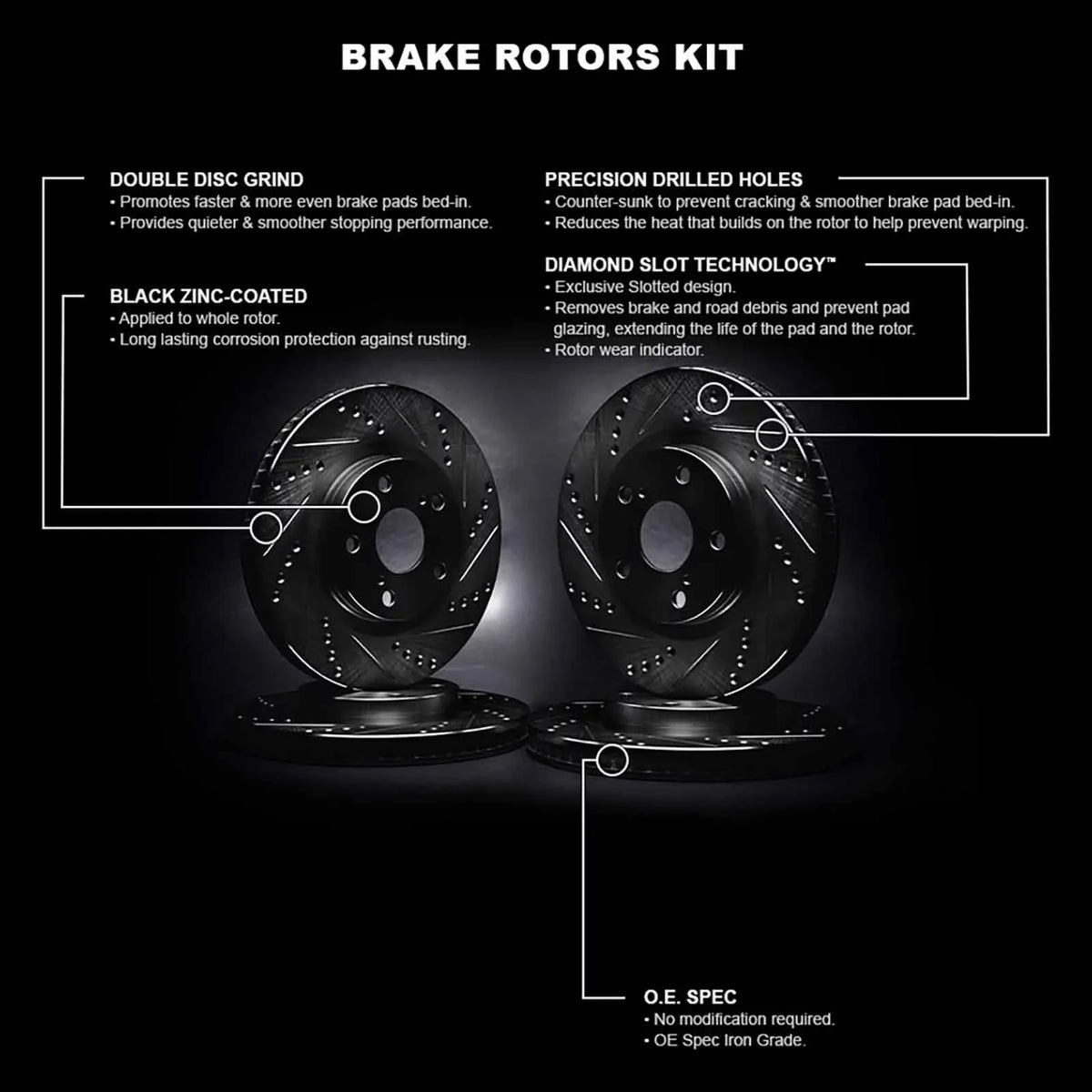 Concepts Whpn2 42005  Concepts Brake Rotor / Black Fits select: 2014-2022  , 2015-2017  200