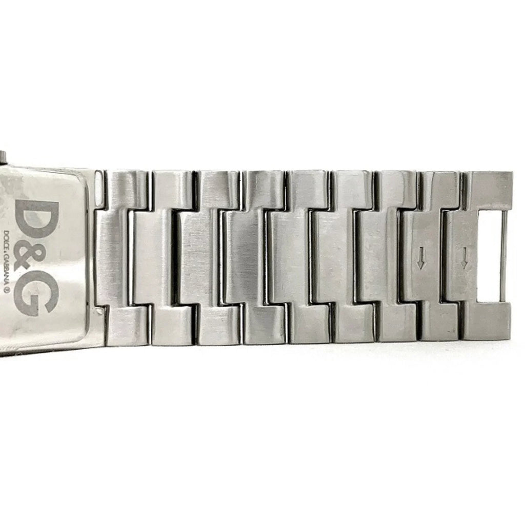 Pre-Owned Dolce & Gabbana Watch Silver Rhinestone    Ladies Stainless Steel Quartz Square 2 Hands Analog (Good)