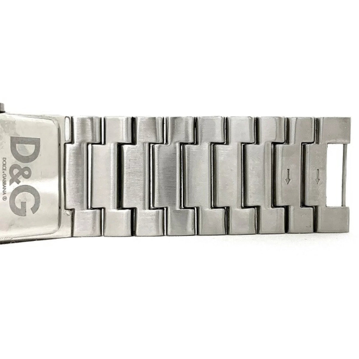 Pre-Owned Dolce & Gabbana Watch Silver Rhinestone    Ladies Stainless Steel Quartz Square 2 Hands Analog (Good)