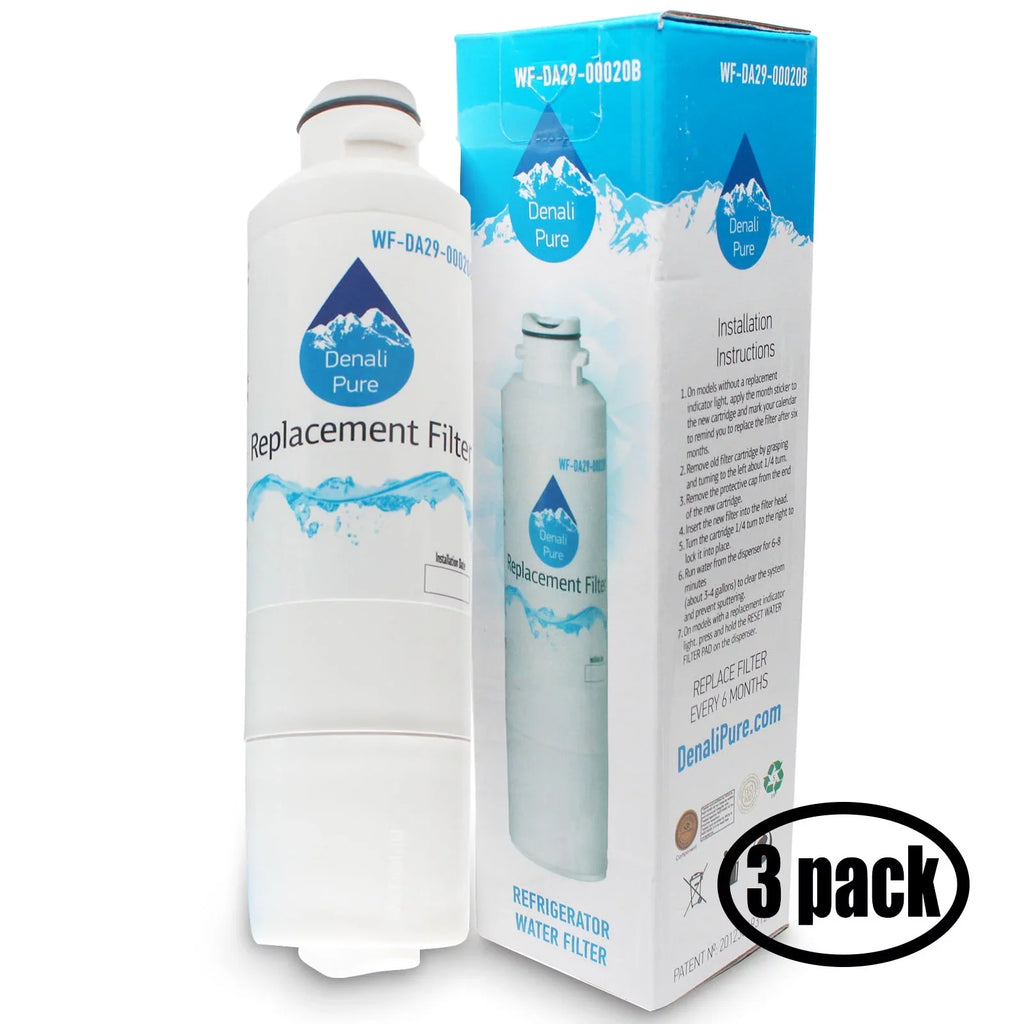 3-Pack Replacement for Samsung / 02 Refrigerator Water Filter - Compatible with Samsung -00020B, -00020A, - Fridge Water Filter Cartridge