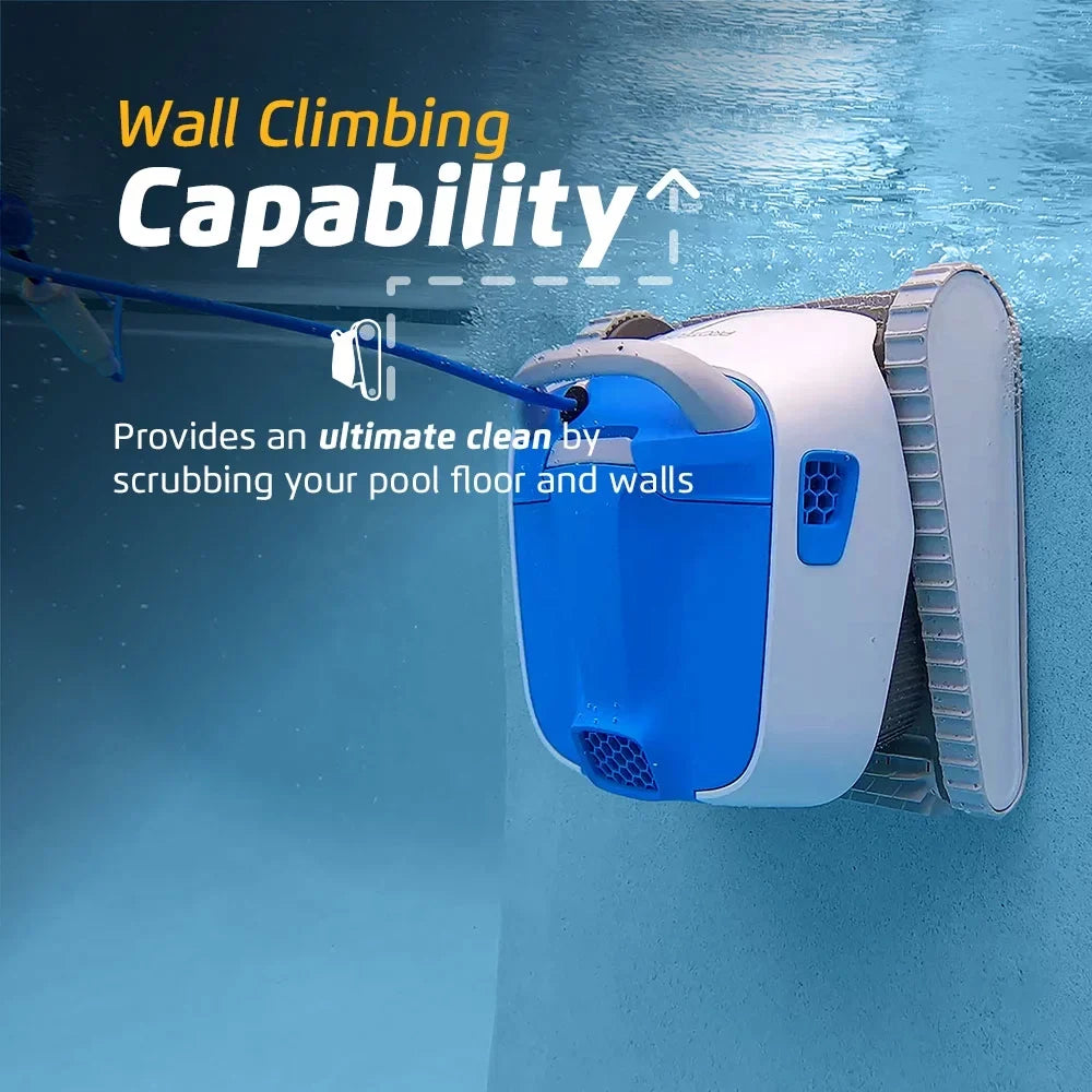 Dolphin Proteus  Robotic Pool Vacuum Cleaner — Wall Climbing Capability — Powerful Waterline Scrubbing — Ideal for All Pool Types up to 50  in Length