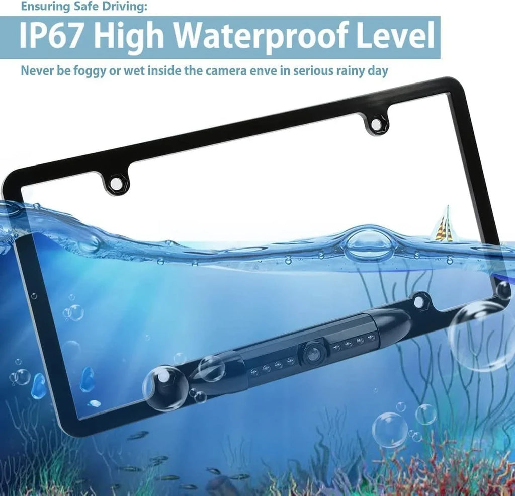 Backup Camera License Plate  Night Vision Rear View 170° Angle Waterproof Compatible with Pioneer Car Radio -100BT - -160BT  -120BT -210EX -2550NEX