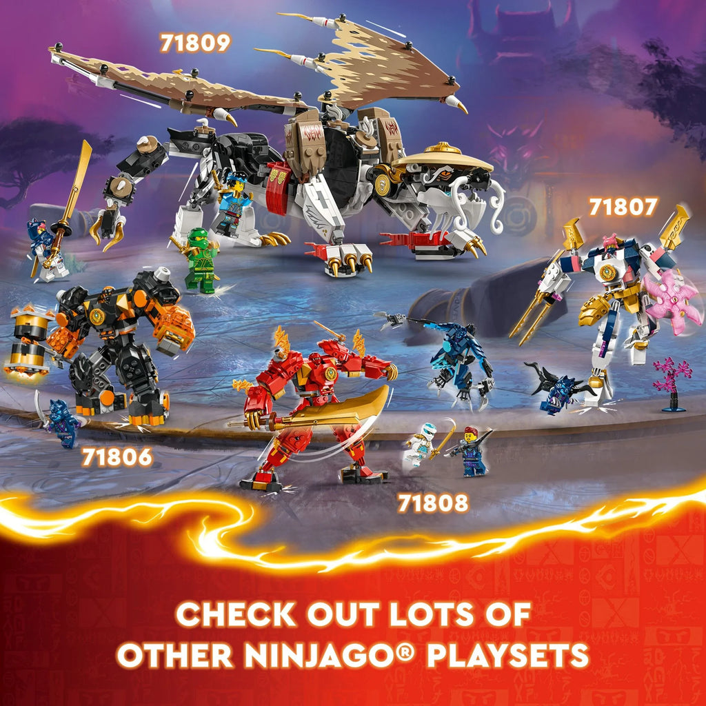 Egalt the Master Dragon Action Figure, Hero Toy Battle Set with 5 Ninja Minifigures for Group or Independent Play, Dragon Toy Gift Idea for Boys and Girls Ages 8 and Up, 71809
