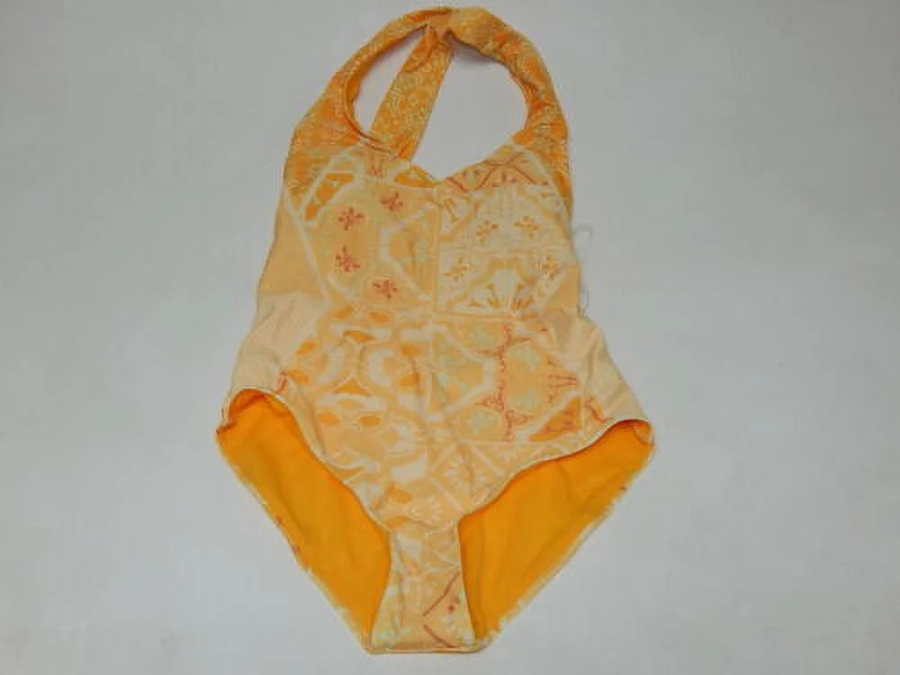 prAna Ella Size Small () High Triangle -Neck Cross Back One Piece Amber Lisbon