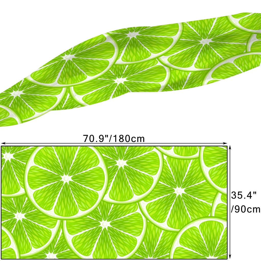 Lime Slices Silk Long Scarf for Women Large Oblong Sunscreen Shawls Wraps Neck Headscarf Hair Wraps Gift Packed