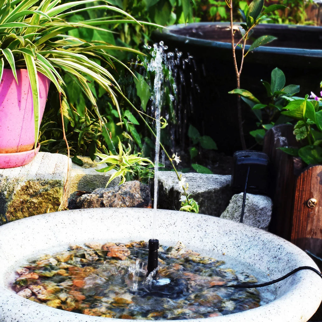 Lixada Solar Panel Water Pump Fountain Pump Adjustable for  Birdbath Fish Tank Small Pond Patio Lawn Pool Garden