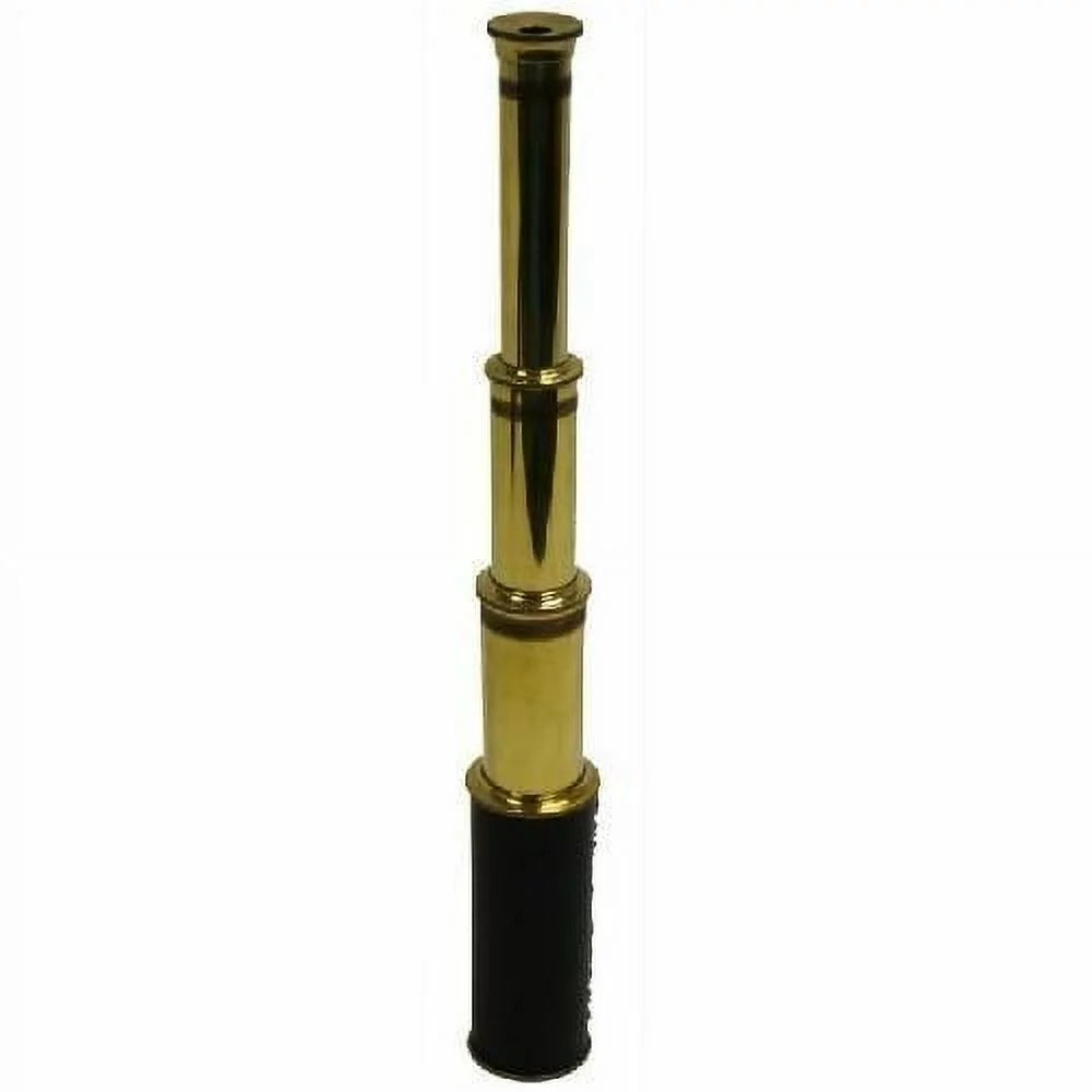 Science Purchase 78TELE15 Handheld Brass Telescope with Wooden Box
