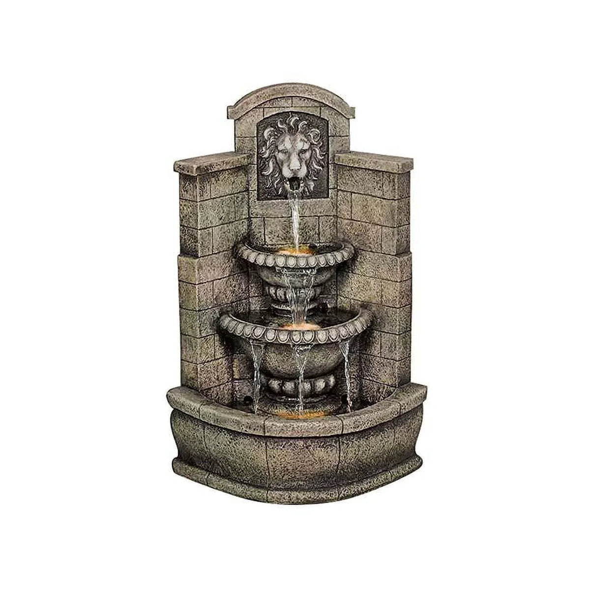 Saint Remy 3 Tier Lion Fountain