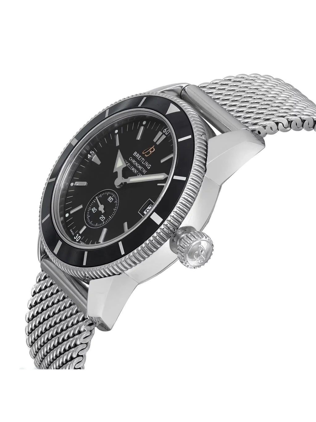 Breitling SuperOcean Heritage 38mm Steel Black Dial Mens Watch -