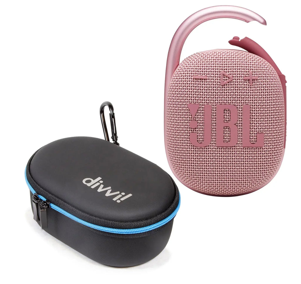Clip 4 Pink Bluetooth Speaker and divvi Case Kit
