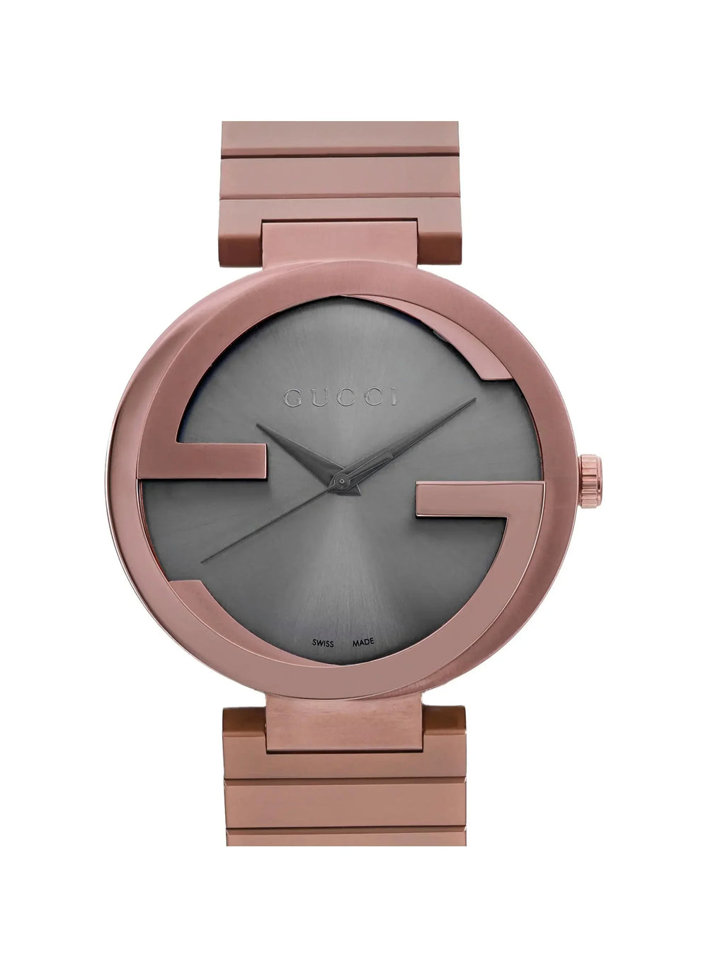 New Gucci Interlocking   42mm Steel Brown Dial Men Quartz Watch