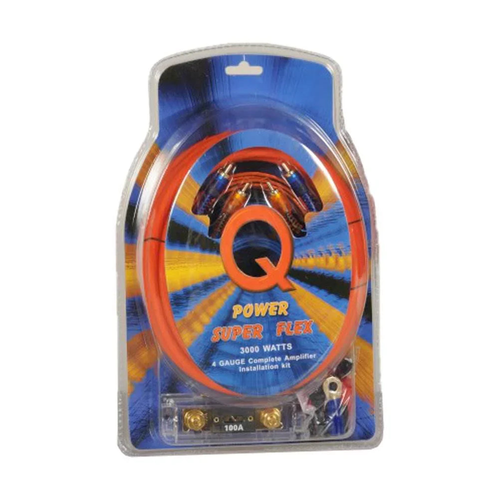 Power Super Flex 4 Gauge 3000 Watt Amplifier Wiring Kit