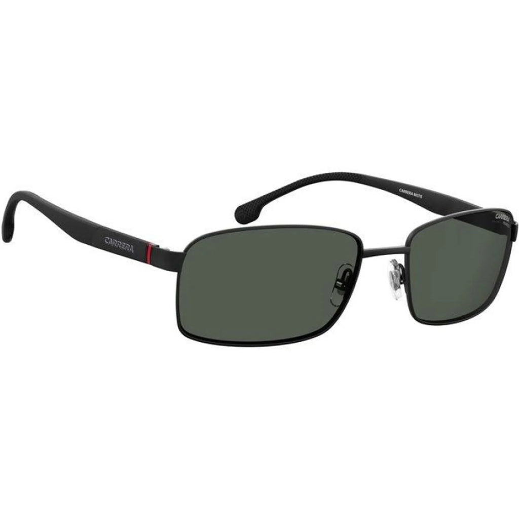Carrera Men's 8037/ Rectangular Sunglasses, Black/Polarized Gray, 58mm, 18mm