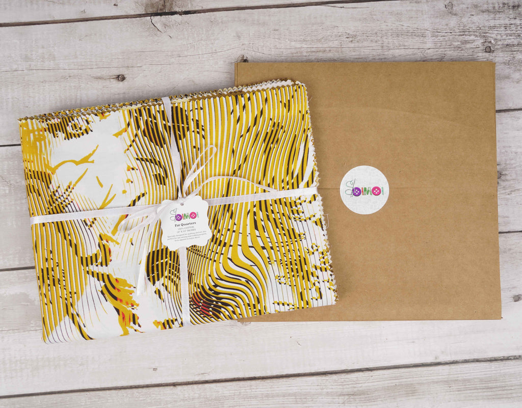 Soimoi 8 Pc Fat Quarter Bundle -Animal SkinPrint 18"x 22" Patchwork-100% CottonPre-Cut Quilting Fabric (Yellow)