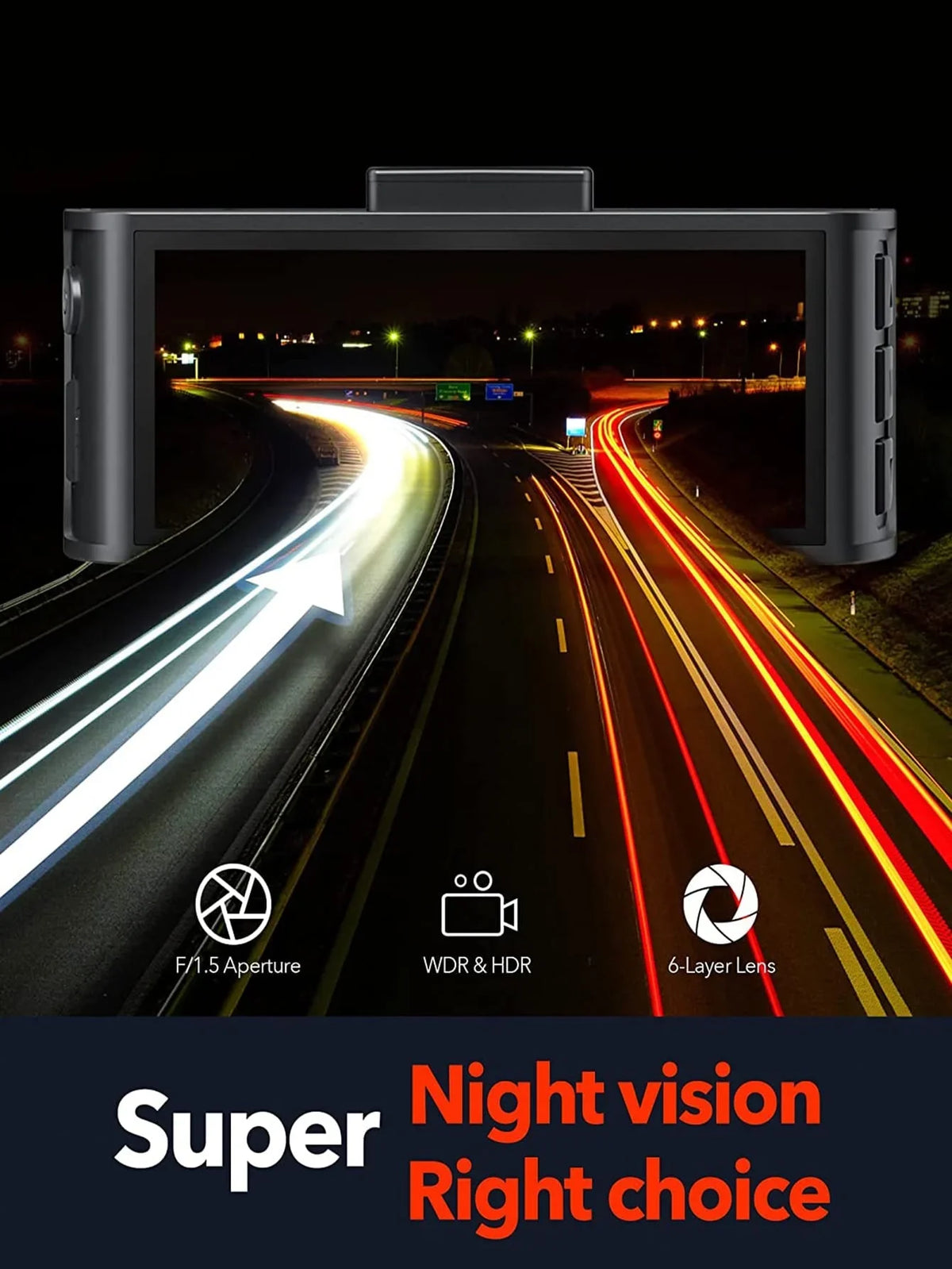 4K Dash Cam with Wi-Fi,  Front Camera, and Type- Hardwire Kit