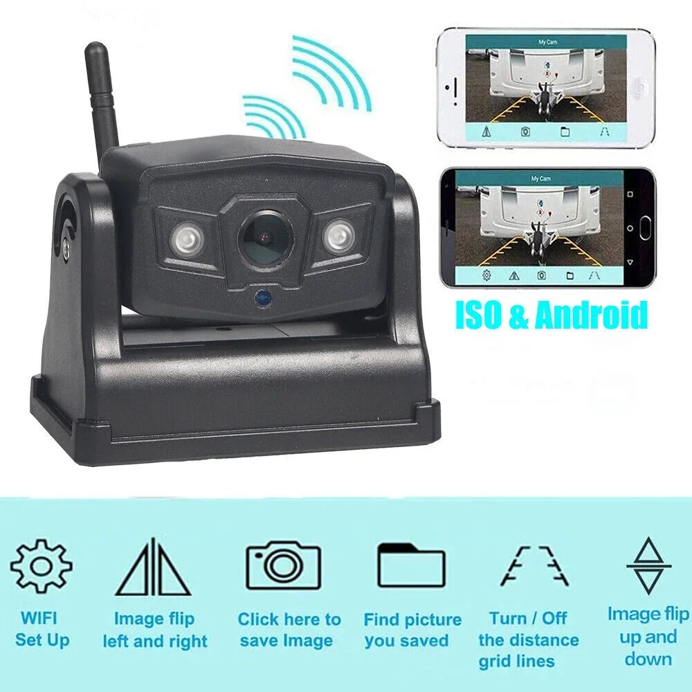 JahyShow Magnetic WiFi Wireless Camera, Reliable Backup for Front/Rear View, 9600mAh Battery