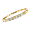 Ross-Simons . 1990 Vintage 2.00 ct. t.w. Diamond Bangle Bracelet in 14kt Yellow Gold, Women's, Adult, Pre-Owned