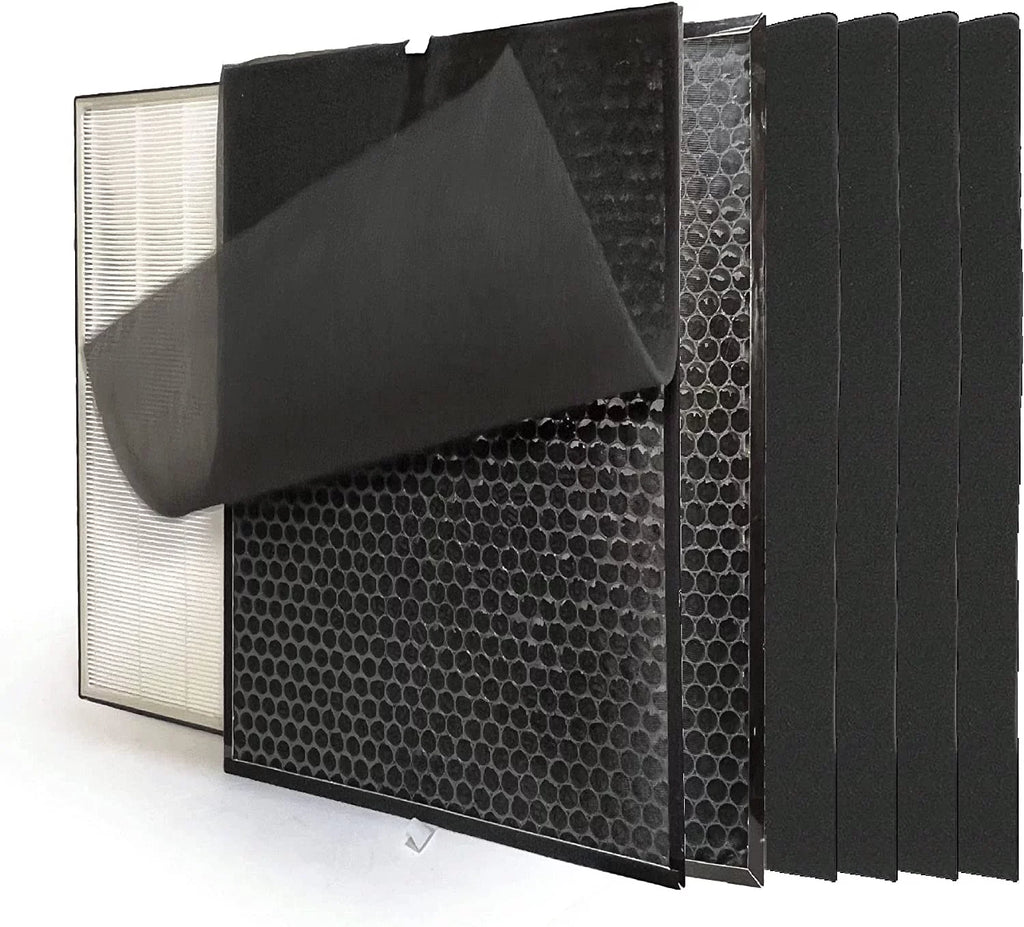 Filter Carbon Replacement Set For Air Dr. Air Purifier   Includes (1)  (2) Carbon  Filters (4) Pre Filters