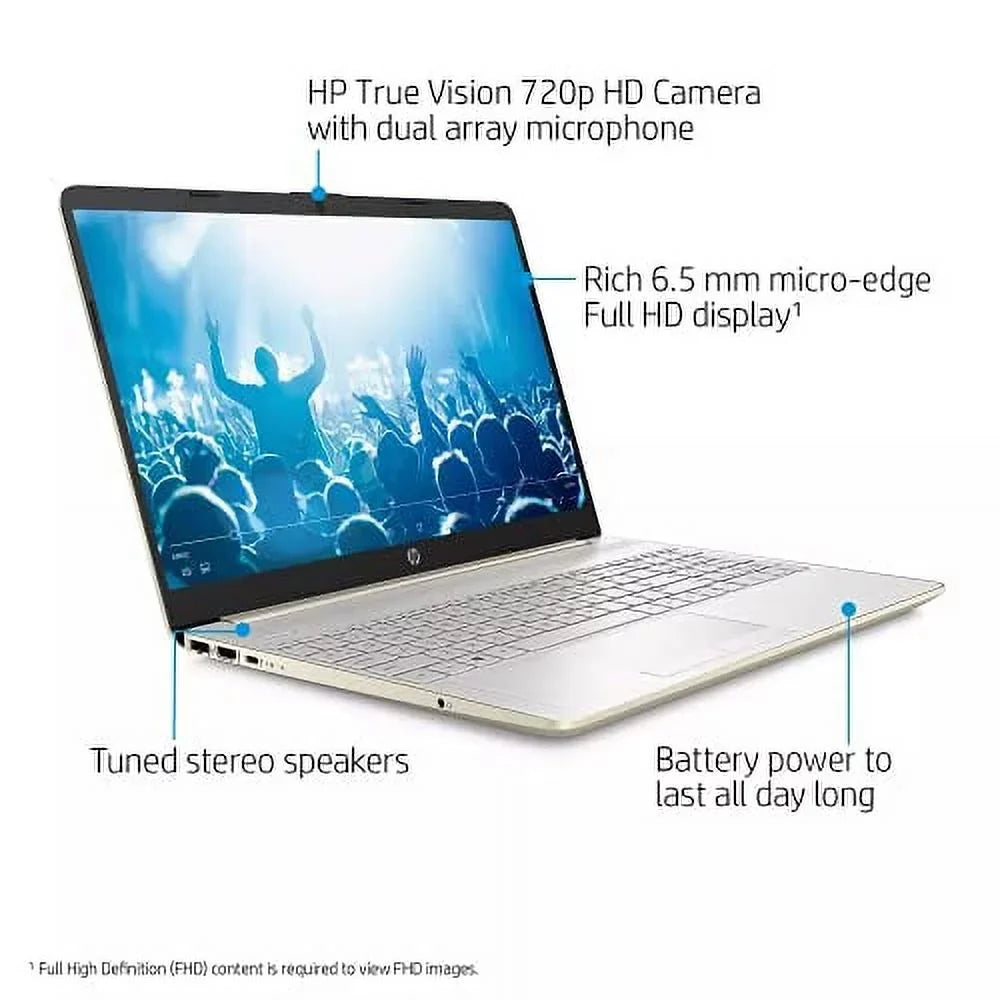 2022 15.6"  Laptop  Intel 11th 4-Core i5-1135G7 8GB   256GB NVMe  Intel Iris Xe Graphics Webcam  WiFi    - Backlit Keyboard Gold Windows 11 Pro w/ Accessories