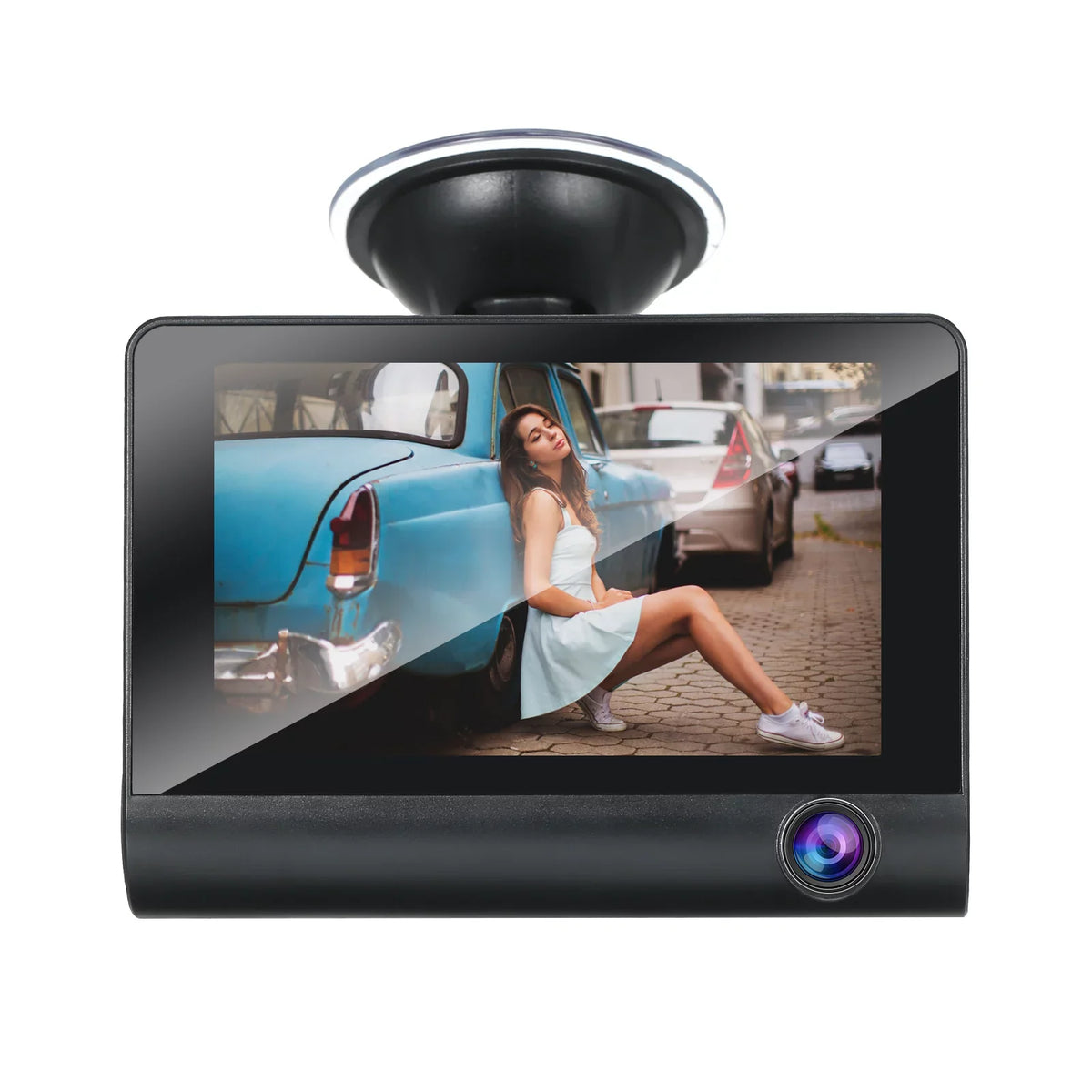 Capture Every Detail， Nebublu Dash Cam, 1080P Full  Front and Rear Dual Camera, 4 Inch  Screen, Loop Recording, Motion Detection, Parking Monitor!