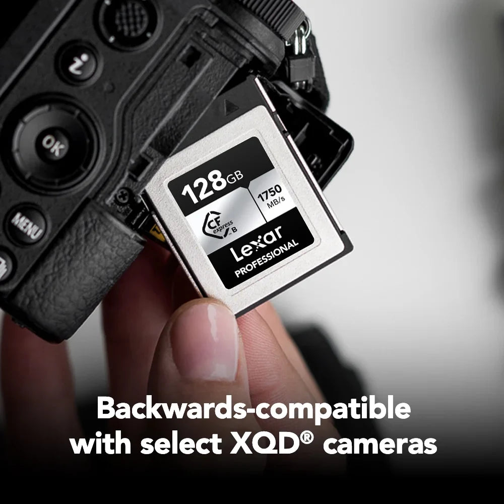 Lexar - CFexpress Type   Series 128GB Memory Card Bundle with Professional 1667x 128GB  Memory Card and  520 CFexpress Type /  3.2 Gen 2 Card Reader