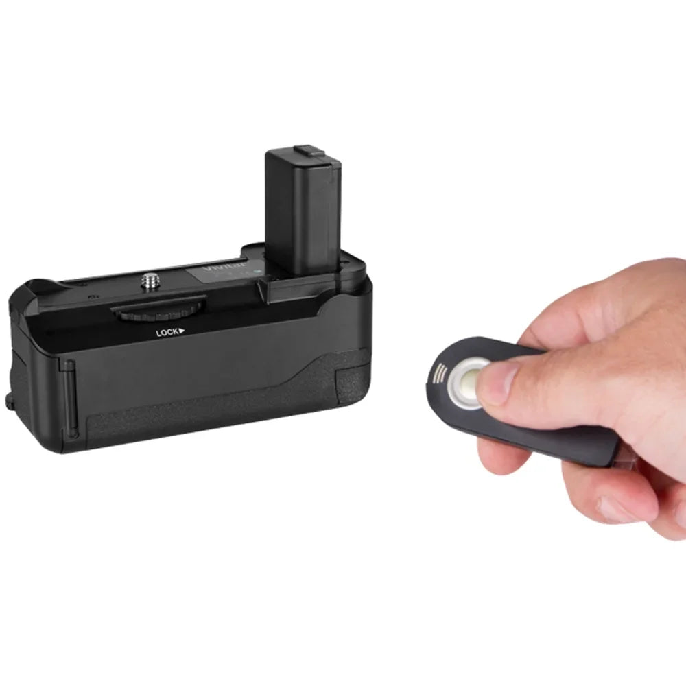 Vivitar Deluxe Power Battery Grip for Sony Alpha  +  Camera with Wireless Remote
