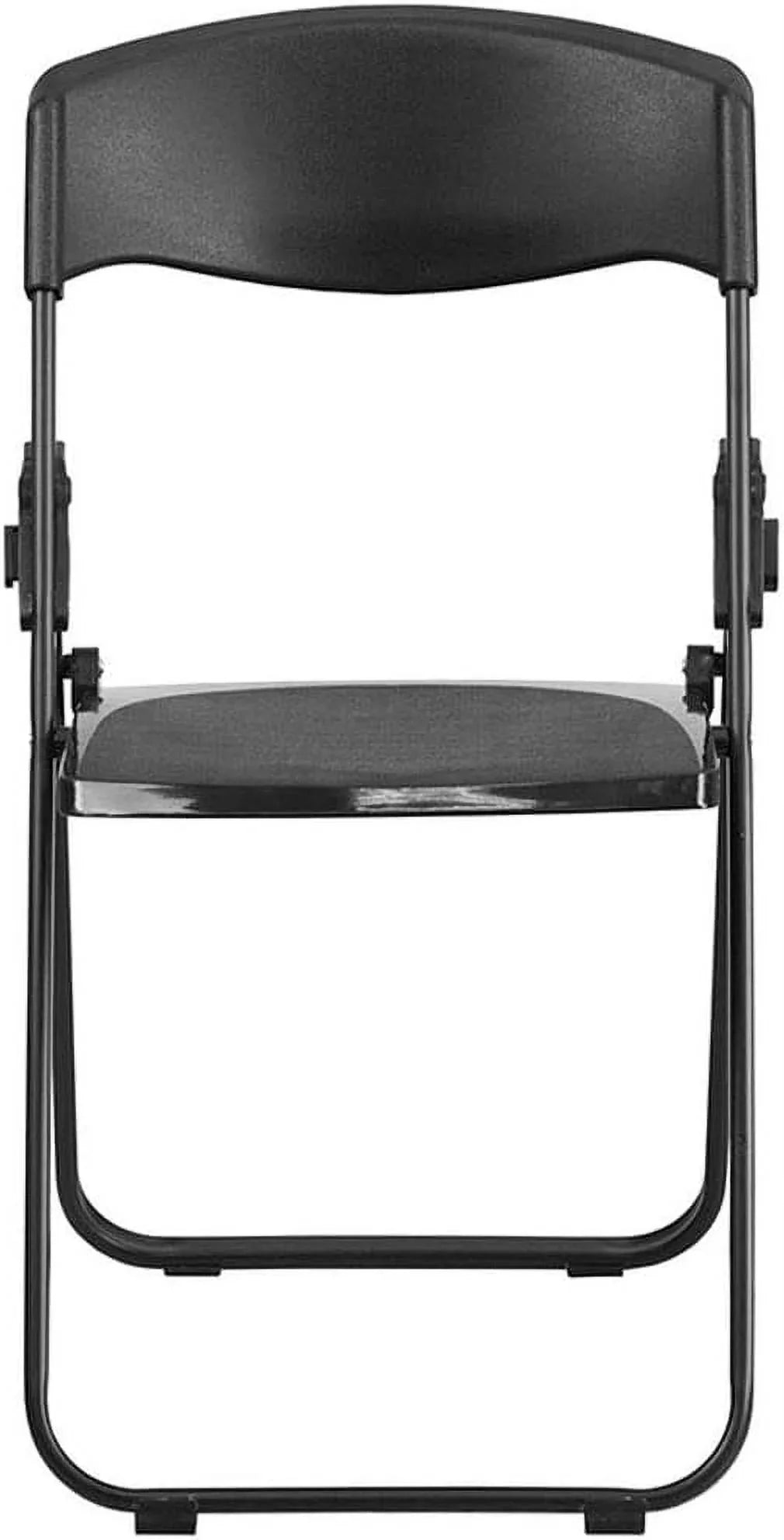 Series 500 Lb. Capacity Heavy Duty Black Plastic Folding Chair With Built-In Ganging Brackets
