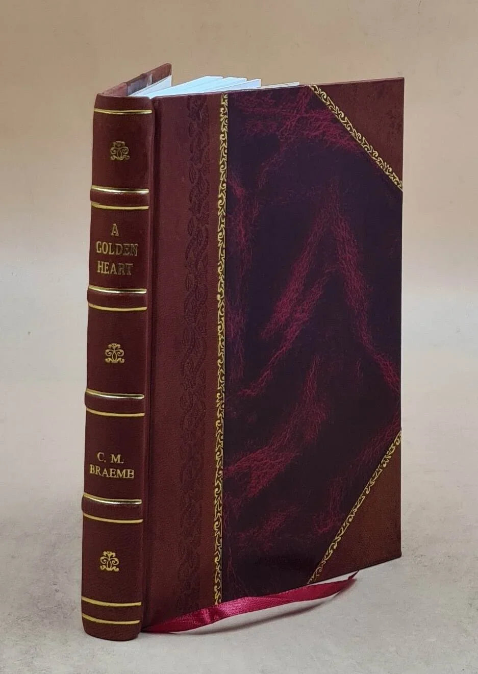 golden heart, by Charlotte . Braeme. 1889 [Leather Bound]