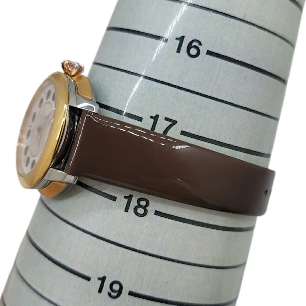 Pre-Owned  Fendi Eye Shine Enamel Belt  3 Colors Quartz Brown Watch Clock Fashionable Shell Black Spinel Topaz Women's (Like New)