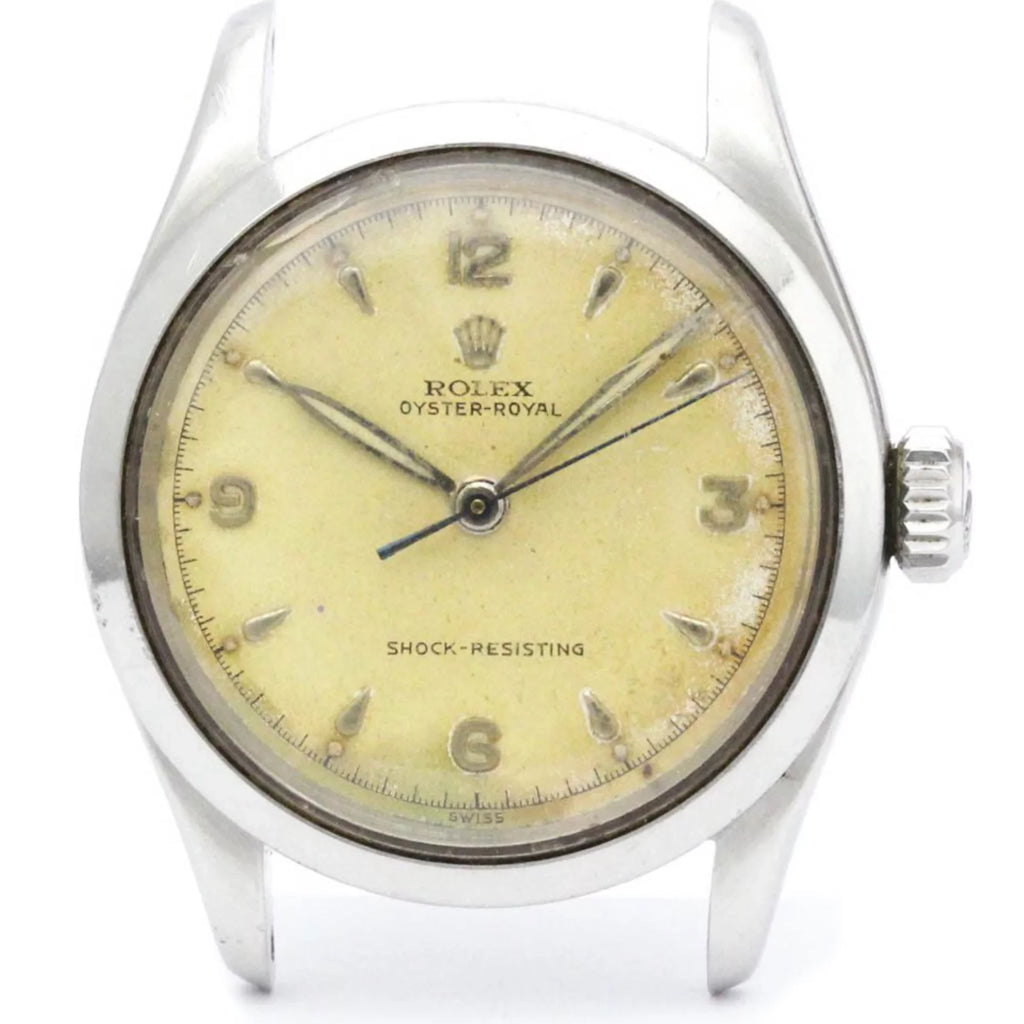 Pre-Owned Vintage  Oyster Royal Stainless Steel Hand-Winding Mens Watch 6244  (Fair)