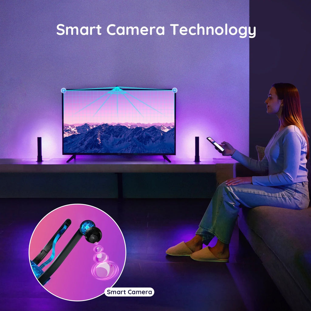 Govee New Flow Pro  Light Bar with Camera, for  and  Ambient Lighting, Music and Video Sync Feature,  Light Bar