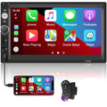 Podofo Double 2 Din 7'' Universal Car Stereo Radio Apple Carplay Android Auto Mirror Link  Touch Screen Car Audio Multimedia Player   Bluetooth  (Rear Camera Not Included)