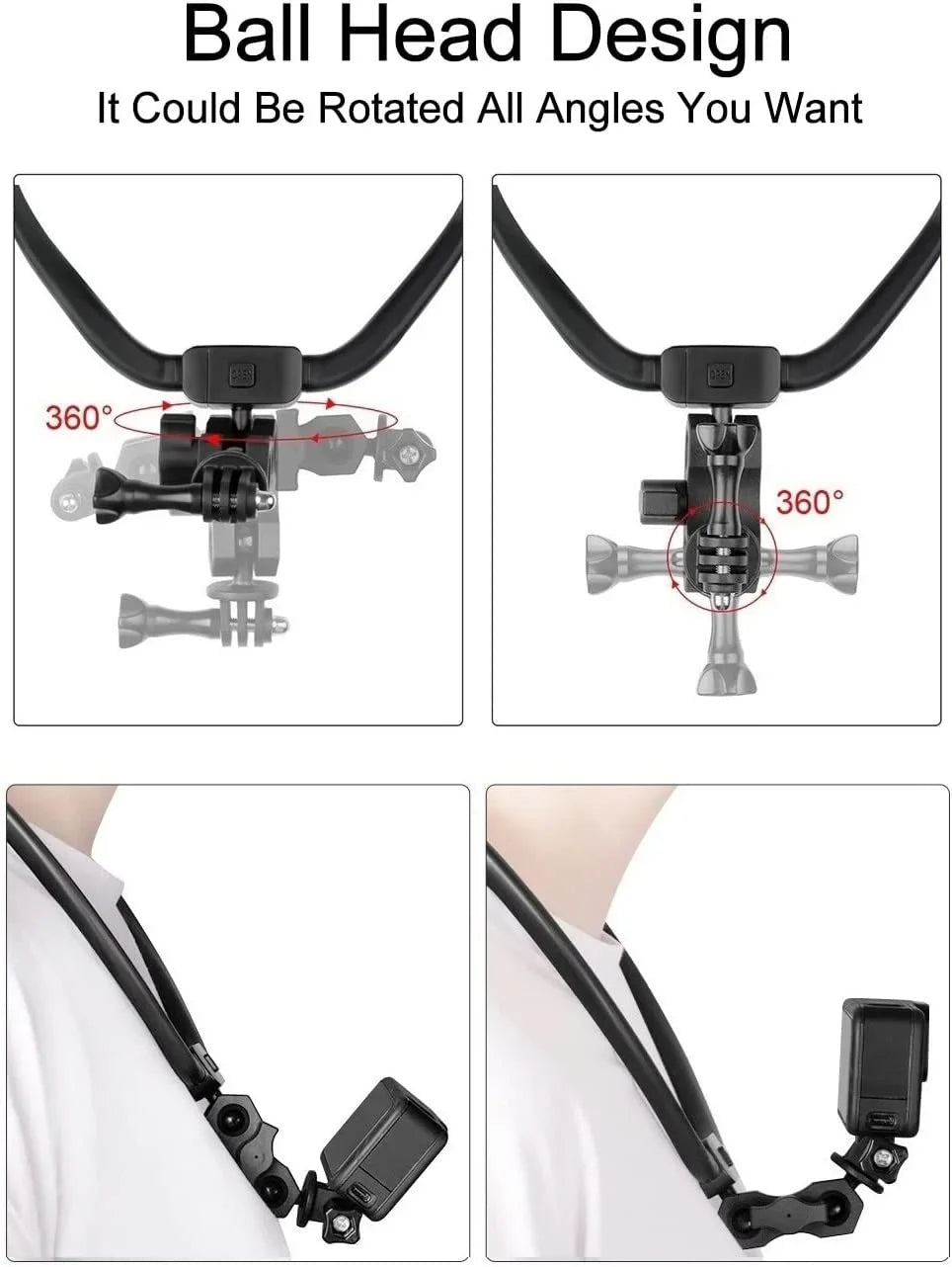 Taisioner / Smartphone Neck Mount Chest Holder Strap for GoPro   Action Camera and Smart Phone Video