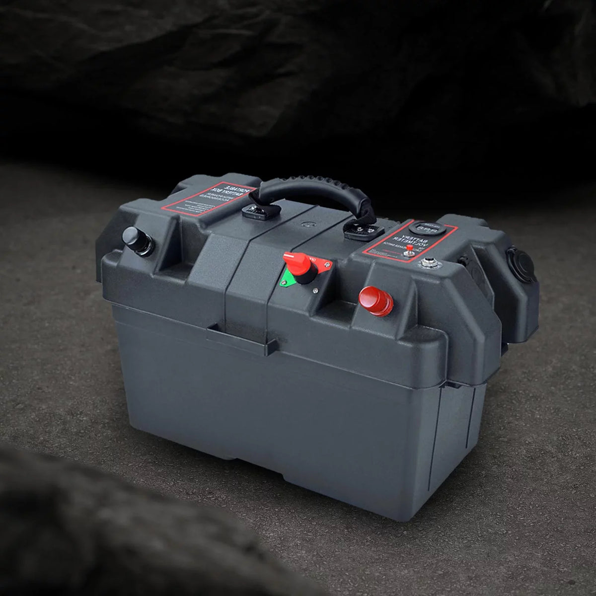 Battery Box Trolling Motor Battery Box Waterproof Dual  Ports Motor Battery Box Batteries Carrier for   Car Trailer Travel